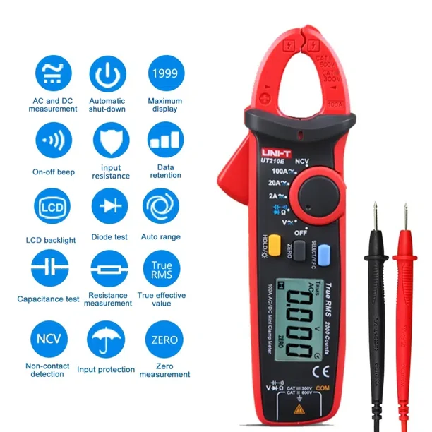 Mini Digital Clamp Meter Small AC And DC Ammeter Multimeter AC And DC