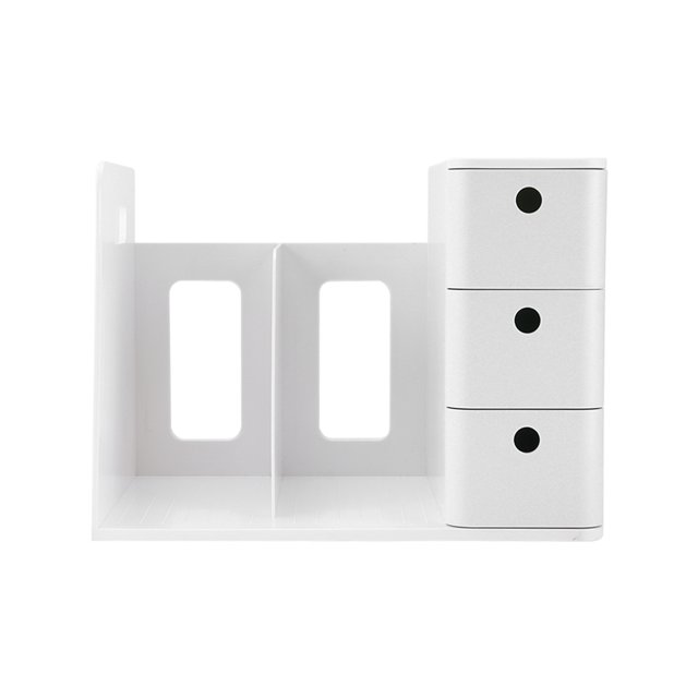 Organizador de almacenamiento de escritorio de gran capacidad de almacenamiento ordenado Mango de diseño Organizador de oficina para Office Home ClassroomWhite