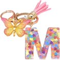 thumbnail image 1 of Letter Keychain,26 Letters A-Z Decorative Letter Keychain,Name Keychain for Women Girls Men Teenager Gift, 1 of 2