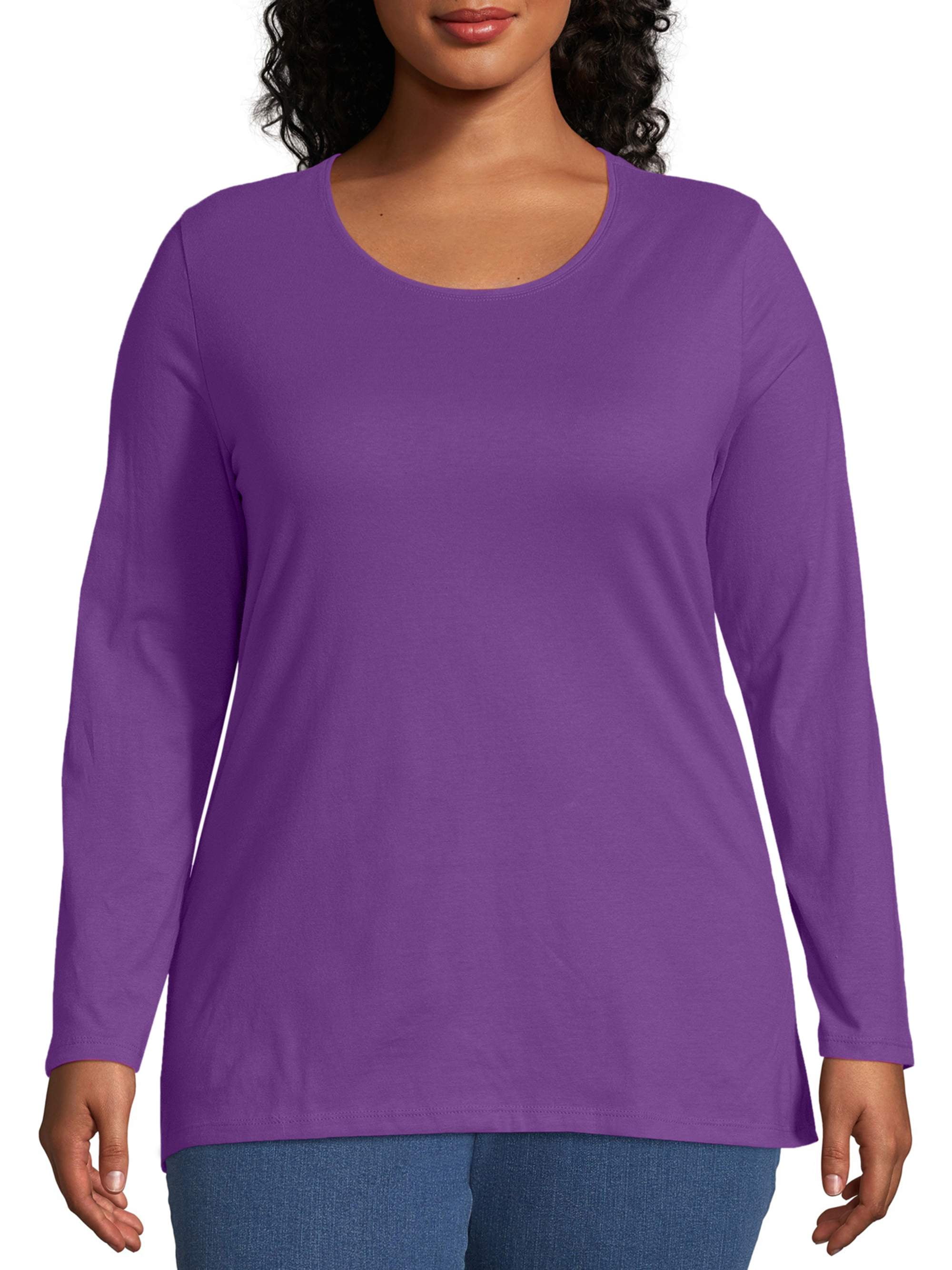 JUST MY SIZE Women's Plus Size Long Sleeve Tee 