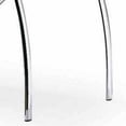 thumbnail image 4 of Roan 17 Inch Accent Chair, Chrome Legs, Sleek Crisp White Vegan Leather- Saltoro Sherpi, 4 of 5