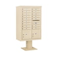 thumbnail image 4 of Salsbury Industries Pedestal Mounted 16 Unit 6 Door Front Load 4C Horizontal Cluster Box Unit with 2 Parcel Locker, 4 of 6