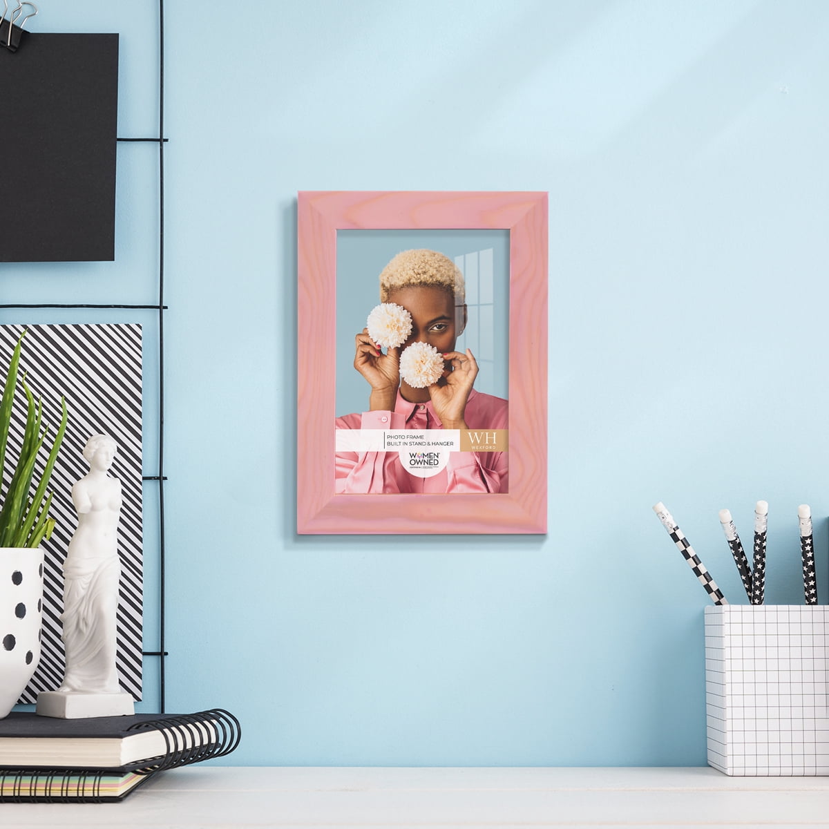 Woodgrain 4 in. x 6 in. Sunset Pink Picture Frame