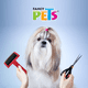 thumbnail image 3 of Carda Mediana Rojo Cerdas Flexible Mascota Granel Fancy Pets, 3 of 3
