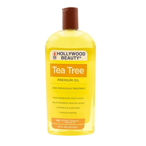 Hollywood Beauty Tea Tree Oil With Vitamin E & Aloe Vera - 16 oz. - Rejuvenate Hair, Skin & Scalp