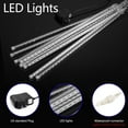 thumbnail image 5 of LUXMO Rain Drop Lights,30cm LED Meteor Shower Lights 8 Tubes 192 Leds, Icicle Snow Falling Lights for Xmas Halloween Party Holiday Garden Tree Christmas Thanksgiving Decoration Outdoor, 5 of 8