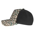 thumbnail image 3 of Curved Design Along The Top Of The Baseball Cap Reinforced Adjustable Breasted Four Seasons Available Leopard Print Style Paleturquoise_2, 3 of 8