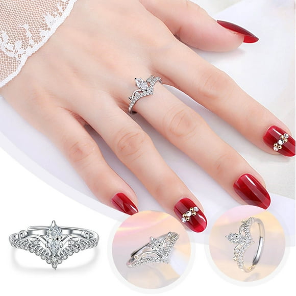 TopLLC Rings New Moissanite Diamond Open Adjust ,Open Size Adjuster For Loose Rings Ring Ring