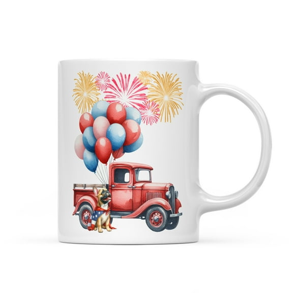 Vintage Patriotic French Bulldog 4th of July Independence Memorial Day Mug Dog Lover Gifts Coffee Tea Cup - 01006