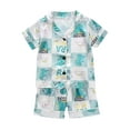 thumbnail image 4 of Kogui Girls' Sleepwear Set Toddler Girl Satin Pajamas Cute Button-Down Pjs Two Piece Silk Short Pajama Nightgowns 3T 4T (Mint Green,3-4 Years), 4 of 4