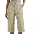 thumbnail image 2 of Wiyuqeen Womens Chino Capri Pants with Pockets High Waist Straight Wide Leg Capris Solid Baggy Casual Work Cropped Trousers Beige XL, 2 of 6