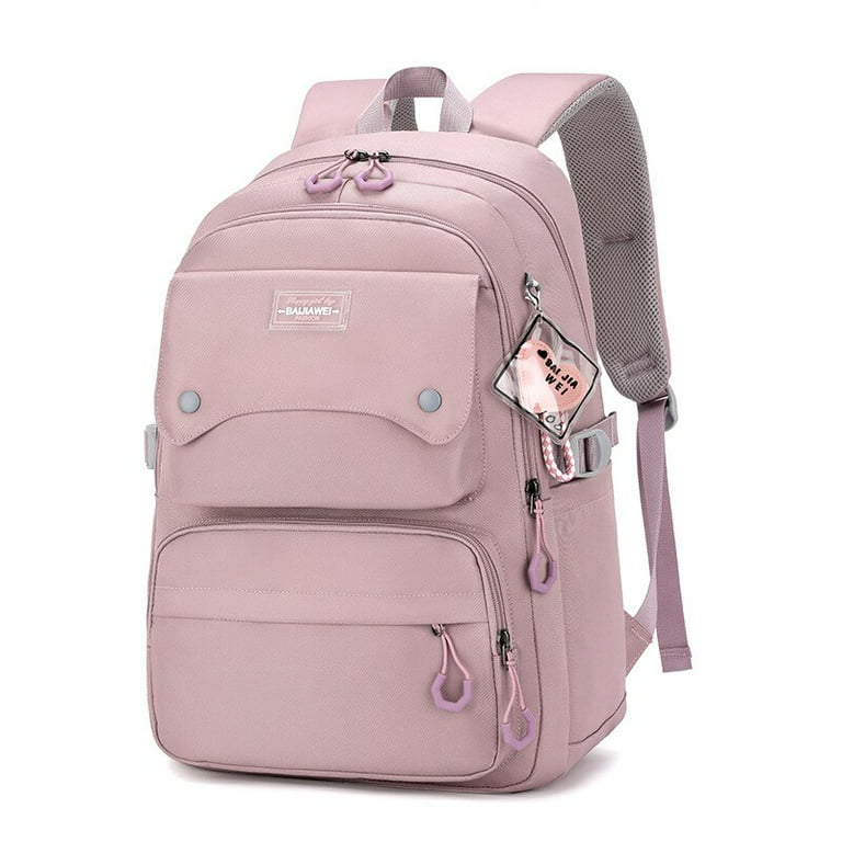 CoCopeaunt Girls School Bags for Teenagers Middle Student High School  Backpack Women Nylon Pink Multifunction Bookbag 