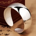 thumbnail image 2 of Baohd Simple And Sleek Fashionable Shiny Wide Bracelet Adjustable Open Amulet Bracelet Making Comfortable silver 1Set, 2 of 6