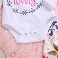 thumbnail image 2 of BULLPIANO Infant Baby Girl Romper Pants Headband Hat Clothes Outfit Set 0-18 Months, 2 of 13