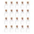 thumbnail image 1 of Unique Bargains Mini Bouteilles en Verre avec Liège Forme Carrée Bouteille à Souhaits, 20 Pcs, 1 of 6