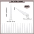 thumbnail image 2 of 1 Bag 40 PCS Plastic Caulking Gun Extender Tapered Silicone Caulking Nozzle Reusable Caulking Nozzle for Use in Repairing Voids Wall Tiles Floor Tiles Flooring, 2 of 6