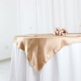 thumbnail image 2 of Efavormart 60" SATIN Square Tablecloth Overlay For Wedding Catering Party Table Top Decorations Nude, 2 of 11
