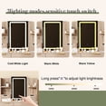 thumbnail image 4 of 7-Drawer Vanity Desk with LED Mirror & Carved Details, Fluted Makeup Table with Metal Legs and PU Stool, Carved Dressing Table with Jewelry Storage for Bedroom, 4 of 9