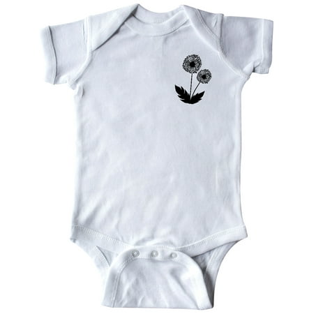 

Inktastic Pocket Dandelion in Black Gift Baby Boy or Baby Girl Bodysuit
