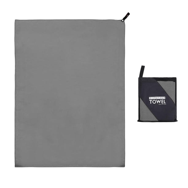 Toalla de microfibra Zulema Toalla de baño duradera Toalla de Bolsillo gris 76x152cm