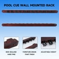 thumbnail image 5 of GSE Games & Sports Expert 6/8/12 Wall Mounted Billiard Cue Rack. Pool Cue Stick Rack with Screw Fitting for Game Room, Home, Bar - 12 Cue Mahogany, 5 of 8