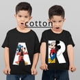 thumbnail image 2 of Camiseta de algodón con combinación de letras y nombre personalizada para niños, camiseta de manga corta con fuente ABCDEF de Disney Mickey Mouse, 2 of 5