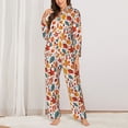 thumbnail image 2 of Sikiie Colorful Maple Leaves Pajamas for Women Set, Womens Pajama Sets, Lounge Sets for Women, 2pjs for Women-XX-Large, 2 of 7