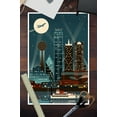 thumbnail image 3 of Dallas, Texas, Retro Skyline (no text) (12x18 Wall Art Poster, Room Decor), 3 of 3