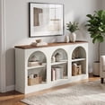 thumbnail image 5 of Fnova 63" Farmhouse Console Table, Wooden Entryway Table with 3-Tier Storage, Rectangular Sofa Table for Entrance, Hallway, Living Room, Behind Couch, 5 of 10