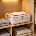 thumbnail image 6 of Tunhigl 40L Clear Storage Bags with Zipper and Handle for Clothes Heavy Duty Plastic Blanket Clothes Moving Bags Cloth Bins for Blanket Comforter Clothing, S, 6 of 6