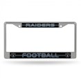 thumbnail image 1 of Oakland Raiders Cadre de Plaque d'Immatriculation Chromé Pailleté, 1 of 1