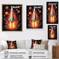 thumbnail image 4 of Designart "Stellar Voyage with the Rocketship I" Rocketship Floater Framed Canvas Wall Art, 4 of 7