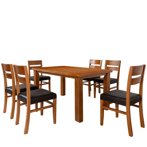 Comedor Kessa Muebles London 6 sillas Café