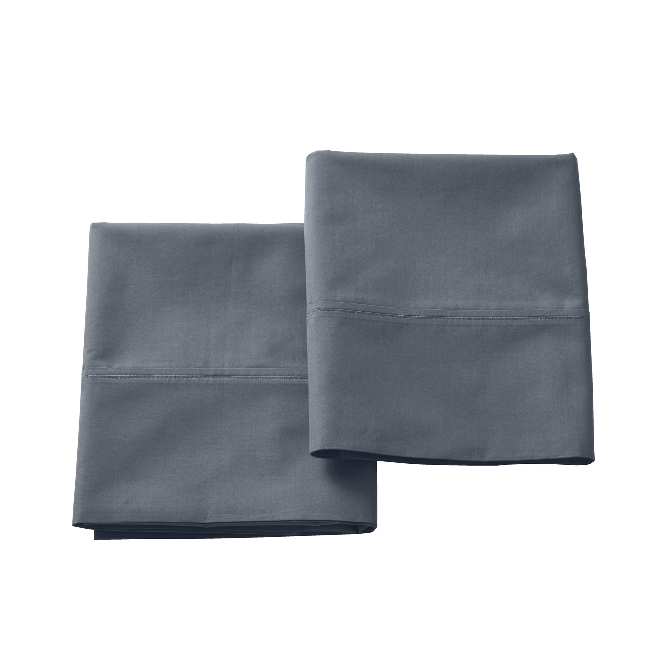 Better Homes & Gardens 300 Thread Count Gray Cotton Percale Pillowcases, Queen (2 Count)