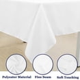 thumbnail image 4 of PiccoCasa Tablecloth Dining Table Cover Protector Indoor Snow White 55 x 63 Inch, 4 of 7