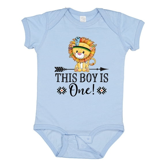 Inktastic 1st Birthday Party Tribal Lion Boys Boys Baby Bodysuit