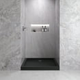 thumbnail image 5 of Streamline NT-2121-36BL-AL 36 in. x 36 in. Alcove Acrylic Shower Base in Glossy Black with Center Drain, ABS Drain Included, 5 of 9