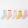 thumbnail image 2 of HCNTES Boys Girls Mid Cut Socks Little/Big Kids Crew Socks Children's Fun Cute Sock Spring Summer(Pink,4.5-5 Years), 2 of 9