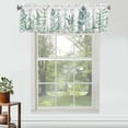 thumbnail image 3 of Green Leaf Curtain Valance for Windows Elegant Floral Rod Pocket Window Valances Plant Printed Short Curtains for Kitchen Bathroom 54 x 18 inch, 3 of 6