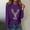 Purple, variant on ​Heritage Pattern Crew Neck Top Featuring Year-Round Appeal Perfect For Holiday Gatherings And Parade Viewing​ Yellow