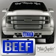 thumbnail image 3 of JASS GRAPHIX Royal Beef License Plate Brushed Aluminum ACM Car Tag - Available in Several Colors. Perfect for Cattle Farmers, 3 of 4