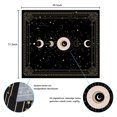 thumbnail image 5 of Tapiz de fases lunares, constelación misteriosa, cielo estrellado, cartas del tarot, colgante de pared, arte de pared estético retro astrológico para dormitorio, sala de estar, negro, 150 x 130 cm, 5 of 5