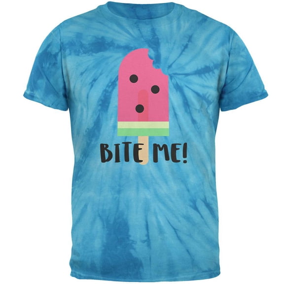 Summer Sun Ice Pop Watermelon Bite Me Mens T Shirt Pinwheel Blue Tie Dye 2XL