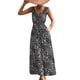 thumbnail image 1 of Vestido Estampado,Vestido Estampado De Dobladillo Suelto Con Cinturón Y Cuello En V De Verano Vestido Estampado Sin Mangas Rendimiento De Gama Alta, 1 of 6