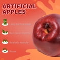 thumbnail image 4 of Toopify 16PCS Artificial Red Apples Red Delicious Apple Plastic Fruit Fake Fruit Lifelike Simulation Apples for Home Kitchen Table Basket Decoration 3.43"" x 2.95"", 4 of 4
