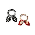 thumbnail image 1 of INSPIRE CHIC 2 Pcs 50cm Femmes Animal Léopard Floral Imprimé Carré Foulard foulard de Cou Noir Zèbre&Rouge Floral, 1 of 5