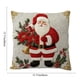 thumbnail image 3 of Funda de Almohada Navideña Roja de 45 X 45 Cm, Decoración Navideña de Muñeco de Nieve, Funda de Cojín de Lino con Bordado de Imitación., 3 of 6