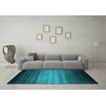 thumbnail image 3 of Ahgly Company Indoor Round Abstract Light Blue Contemporary Area Rugs, 7' Round, 3 of 4