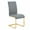 Chrome, variant on Alison Faux Leather Chrome Dining Side Chair in Gray/Gold (Set of 2)