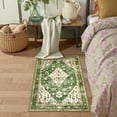 thumbnail image 3 of Lahome Decor 2'x3' Small Area Rug for Living Room,Machine Washable Non Slip Inside Floor Mat,Vintage Rug,Low Pile Lightweight Vintage Rug for Bedroom Dining Room Office Farmhouse,Green, 3 of 11